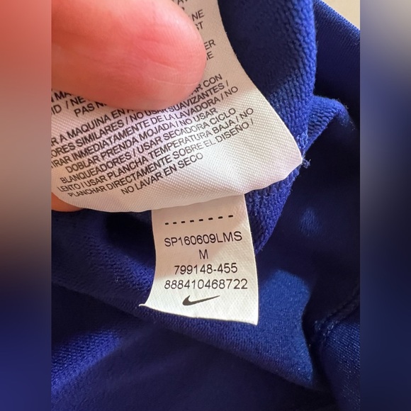 Nike Jacket Unisex Medium Blue Therma Flex Dri Fit Tracksuit Track Top Running - Picture 10 of 15